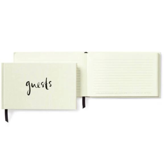 Kate Spade Guest Book Linen Cover Well Wishes - Picture 1 of 7